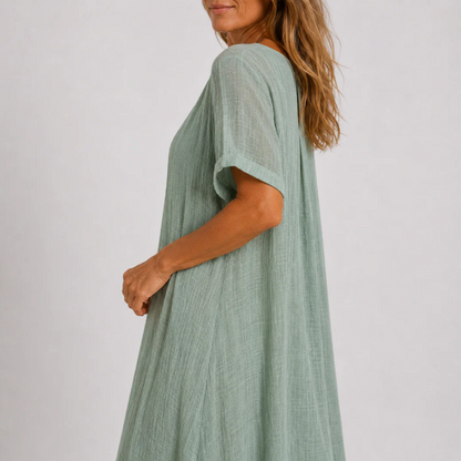 Lucía | Vestido Maxi Fluido con Escote en V