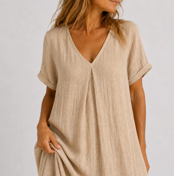 Lucía | Vestido Maxi Fluido con Escote en V