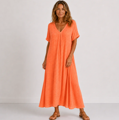 Lucía | Vestido Maxi Fluido con Escote en V