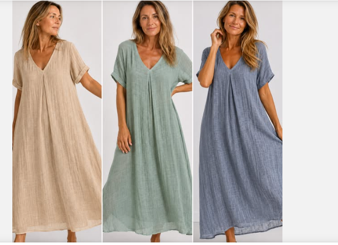 Lucía | Vestido Maxi Fluido con Escote en V