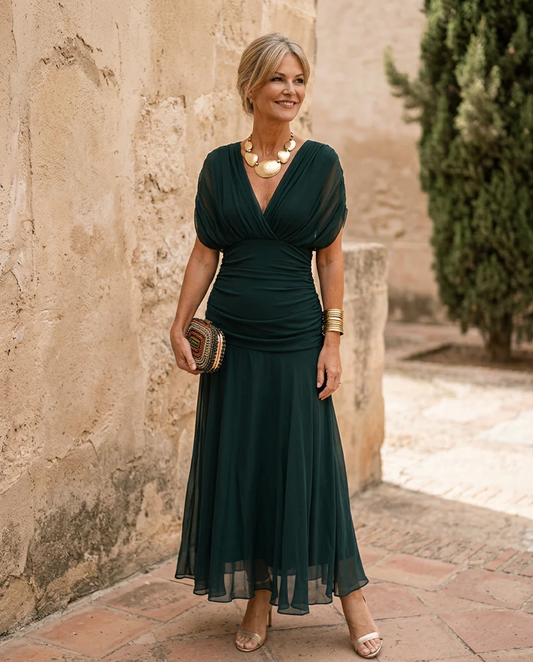Bianca | Vestido Maxi de Fiesta con Escote Bardot