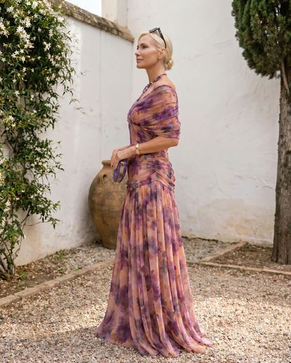 Bianca | Vestido Maxi de Fiesta con Escote Bardot