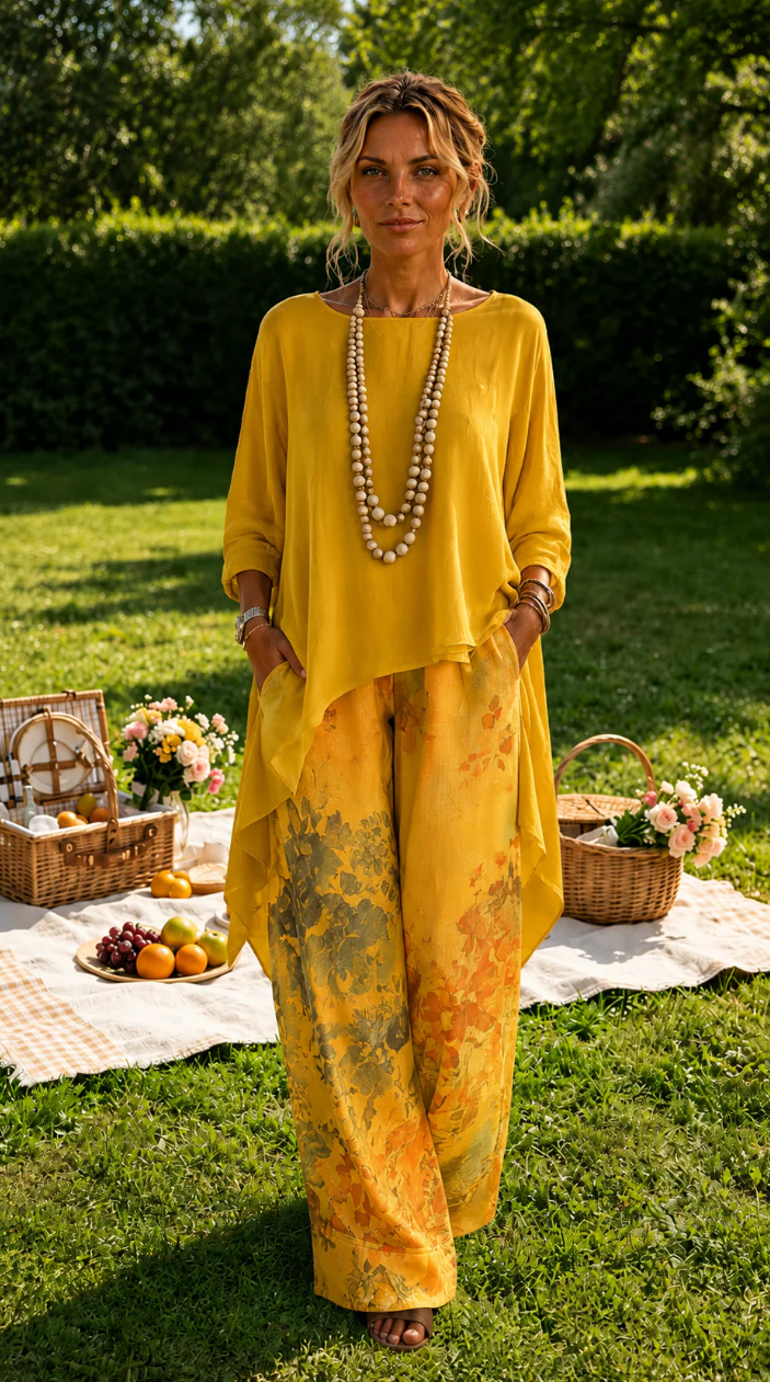 Paloma | Conjunto de Pantalón Palazzo y Top a Juego