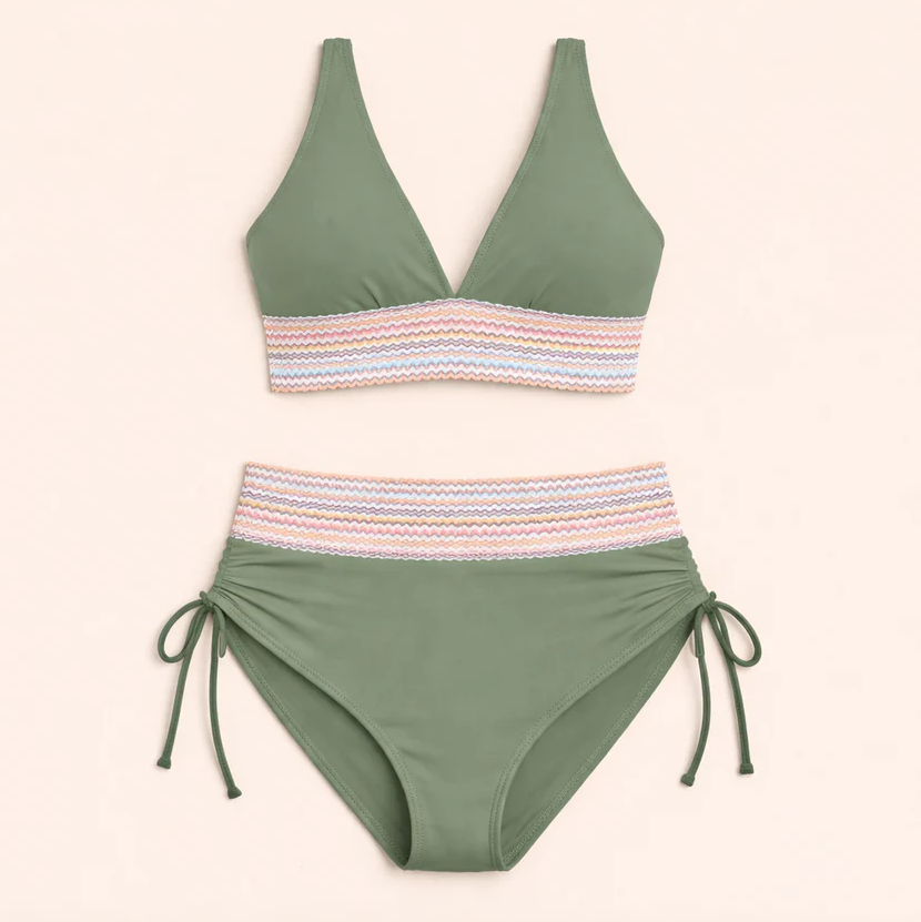 Nerina | Bikini de Cintura Alta con Push-Up