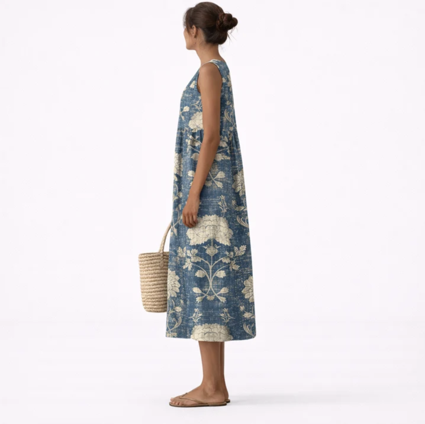 Elsa | Vestido Midi Floral con Aire Vintage