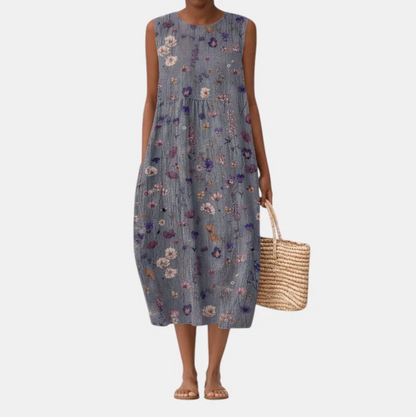 Amaia | Vestido Midi Floral con Falda Amplia