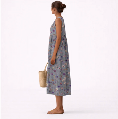 Amaia | Vestido Midi Floral con Falda Amplia