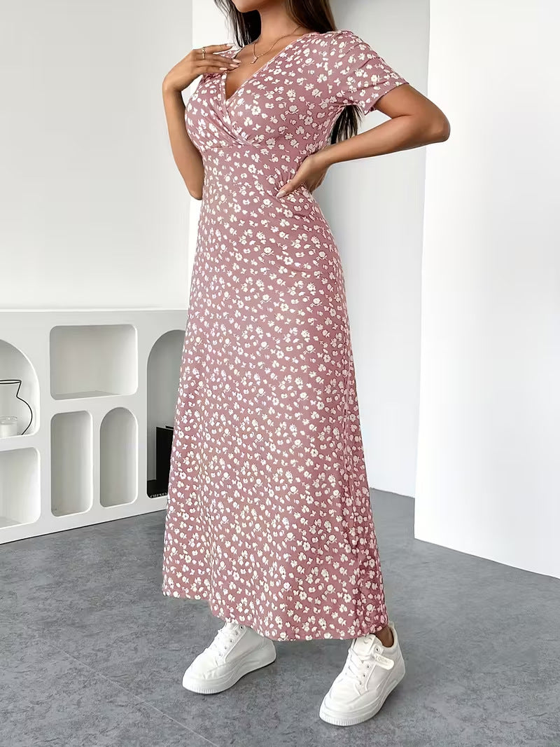 Olivia | Vestido Midi de Lunares con Escote en V