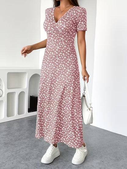Olivia | Vestido Midi de Lunares con Escote en V