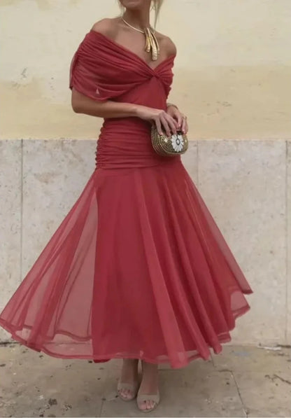 Elena | Vestido Largo Elegante con Escote en V