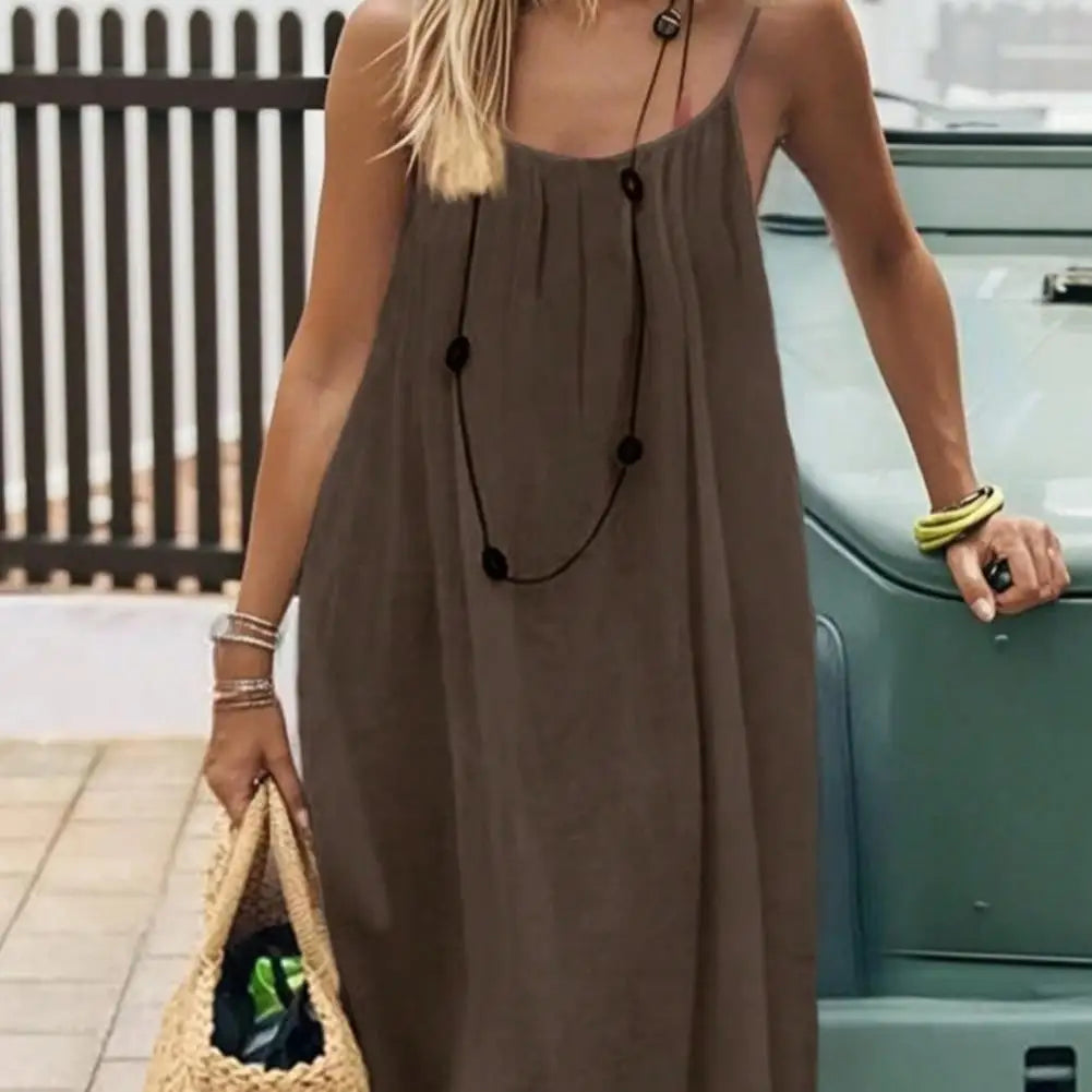 Vera | Vestido Maxi de Tirantes con Espalda Ajustable