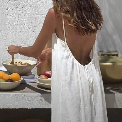 Vera | Vestido Maxi de Tirantes con Espalda Ajustable