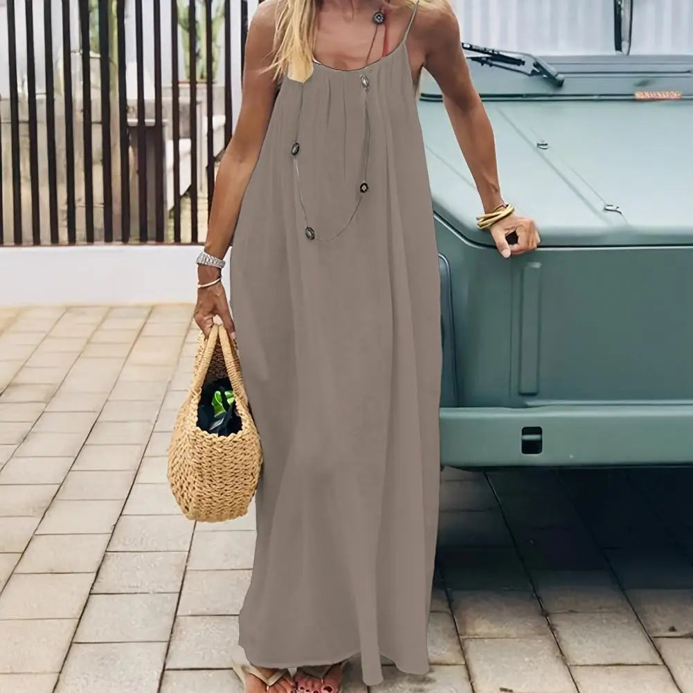 Vera | Vestido Maxi de Tirantes con Espalda Ajustable