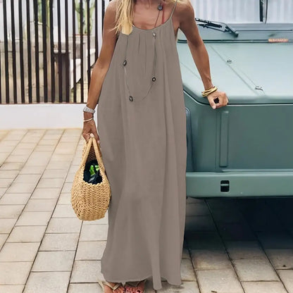 Vera | Vestido Maxi de Tirantes con Espalda Ajustable