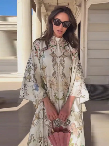Aisha | Vestido Maxi Estampado con Cinta al Hombro