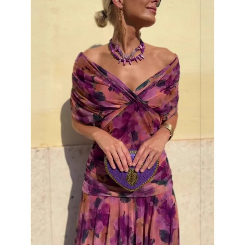 Elena | Vestido Largo Elegante con Escote en V