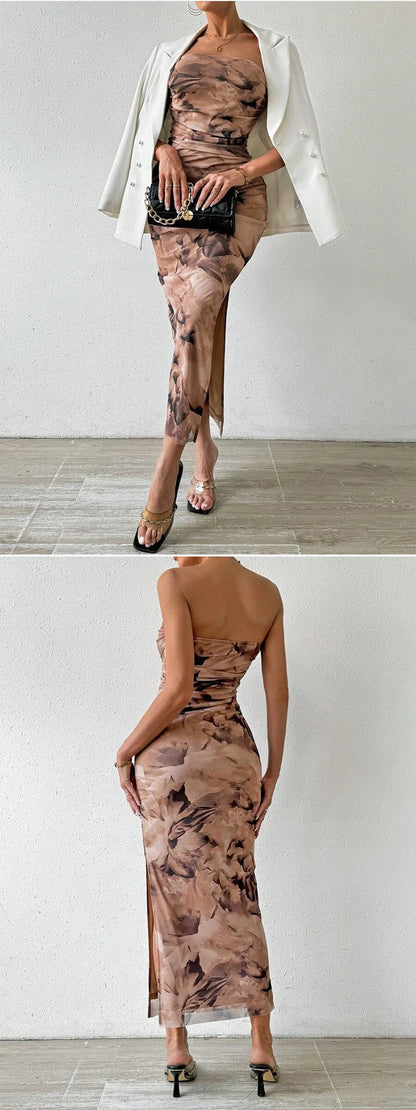 Camila | Vestido Midi Asimétrico Drapeado