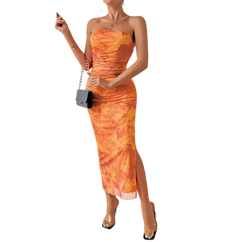 Camila | Vestido Midi Asimétrico Drapeado