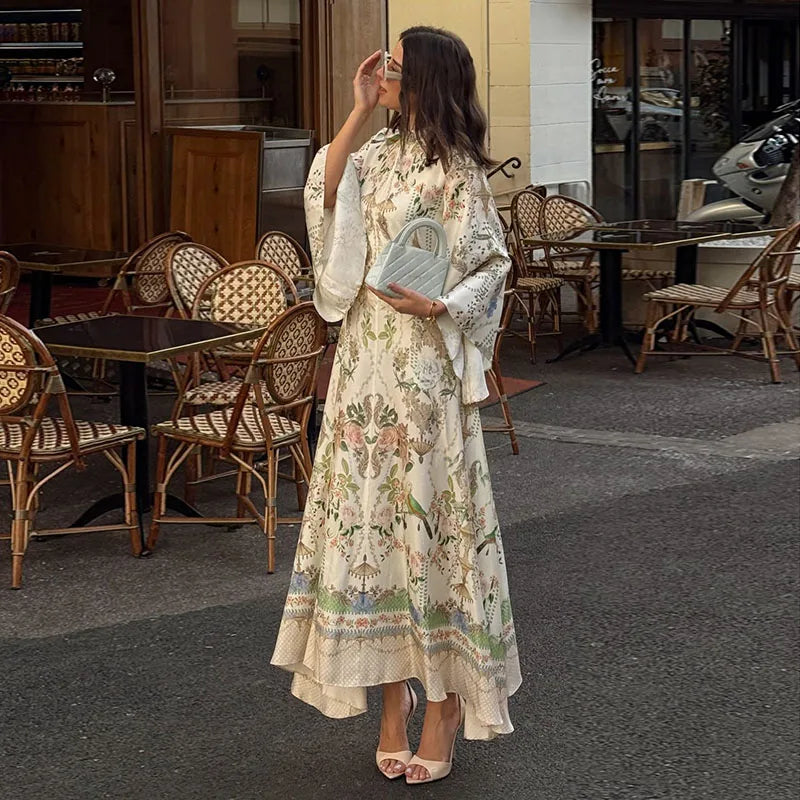 Aisha | Vestido Maxi Estampado con Cinta al Hombro