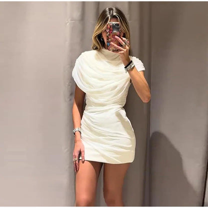 Abito attillato patchwork da donna
