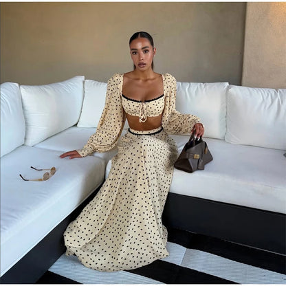 Aisha | Vestido Maxi Estampado con Cinta al Hombro
