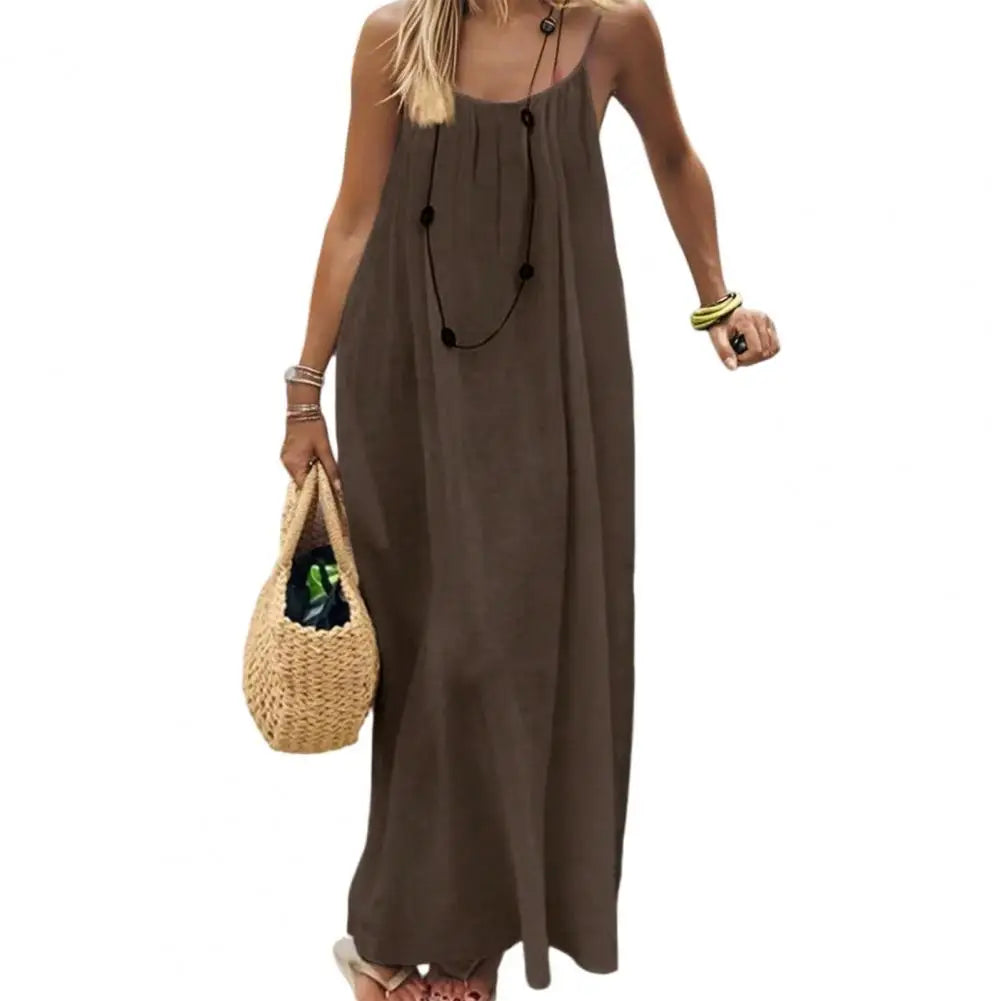 Vera | Vestido Maxi de Tirantes con Espalda Ajustable
