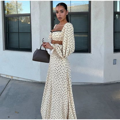 Aisha | Vestido Maxi Estampado con Cinta al Hombro