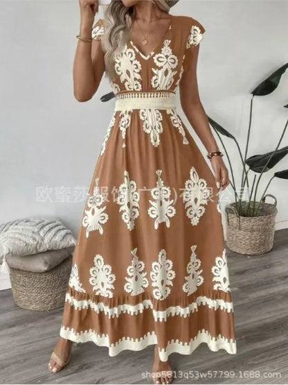 Penélope | Vestido Maxi Barroco con Escote en V