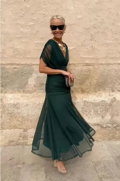 Elena | Vestido Largo Elegante con Escote en V