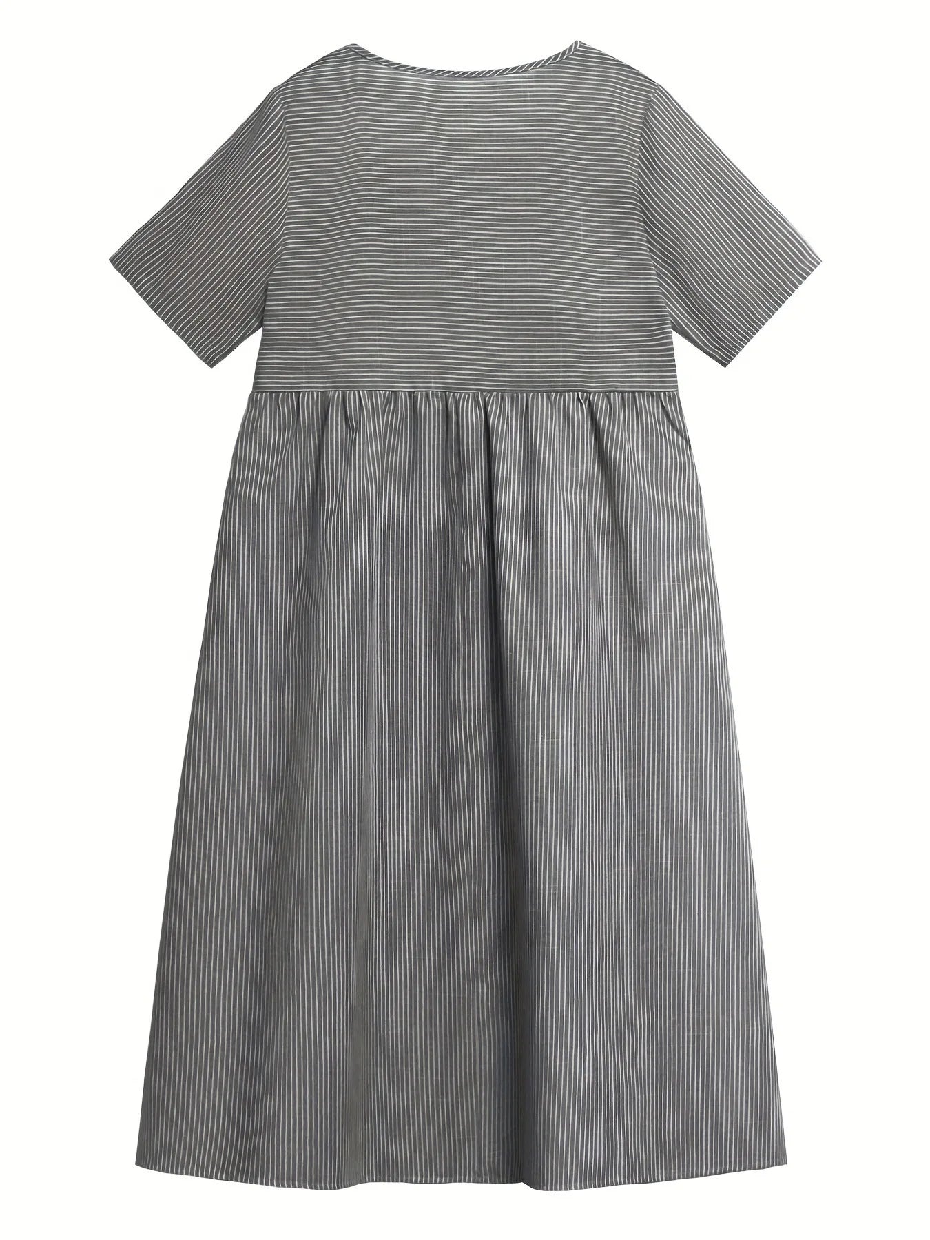 Marina | Vestido Midi de rayas con corte favorecedor