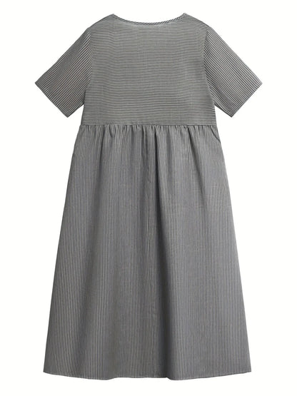Marina | Vestido Midi de rayas con corte favorecedor