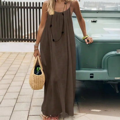Vera | Vestido Maxi de Tirantes con Espalda Ajustable