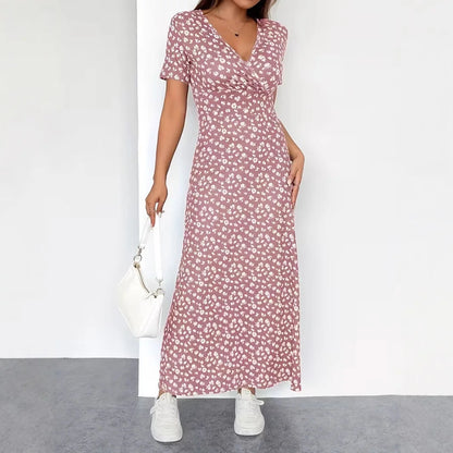 Olivia | Vestido Midi de Lunares con Escote en V