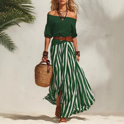 Emma | Conjunto Marinero de Top y Falda Larga