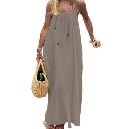 Vera | Vestido Maxi de Tirantes con Espalda Ajustable