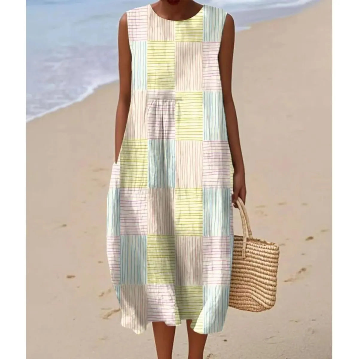 Manuela | Vestido Midi Floral con Bolsillos