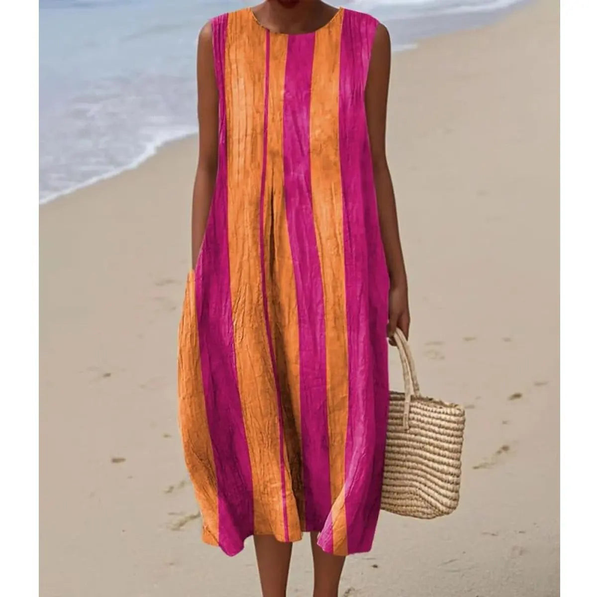 Manuela | Vestido Midi Floral con Bolsillos