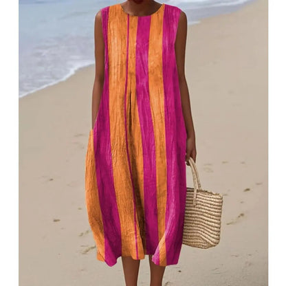 Manuela | Vestido Midi Floral con Bolsillos