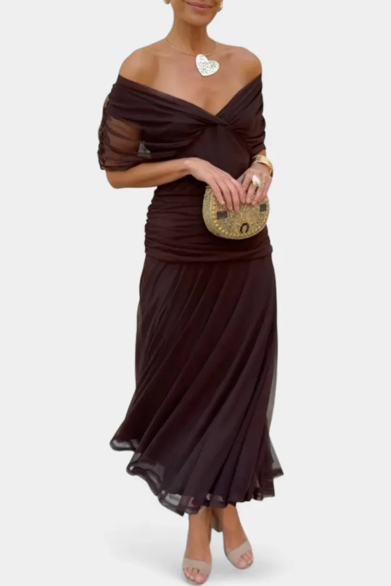Elena | Vestido Largo Elegante con Escote en V