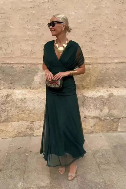 Elena | Vestido Largo Elegante con Escote en V