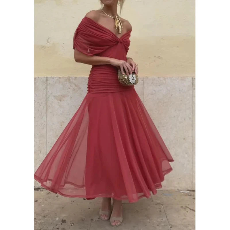 Elena | Vestido Largo Elegante con Escote en V