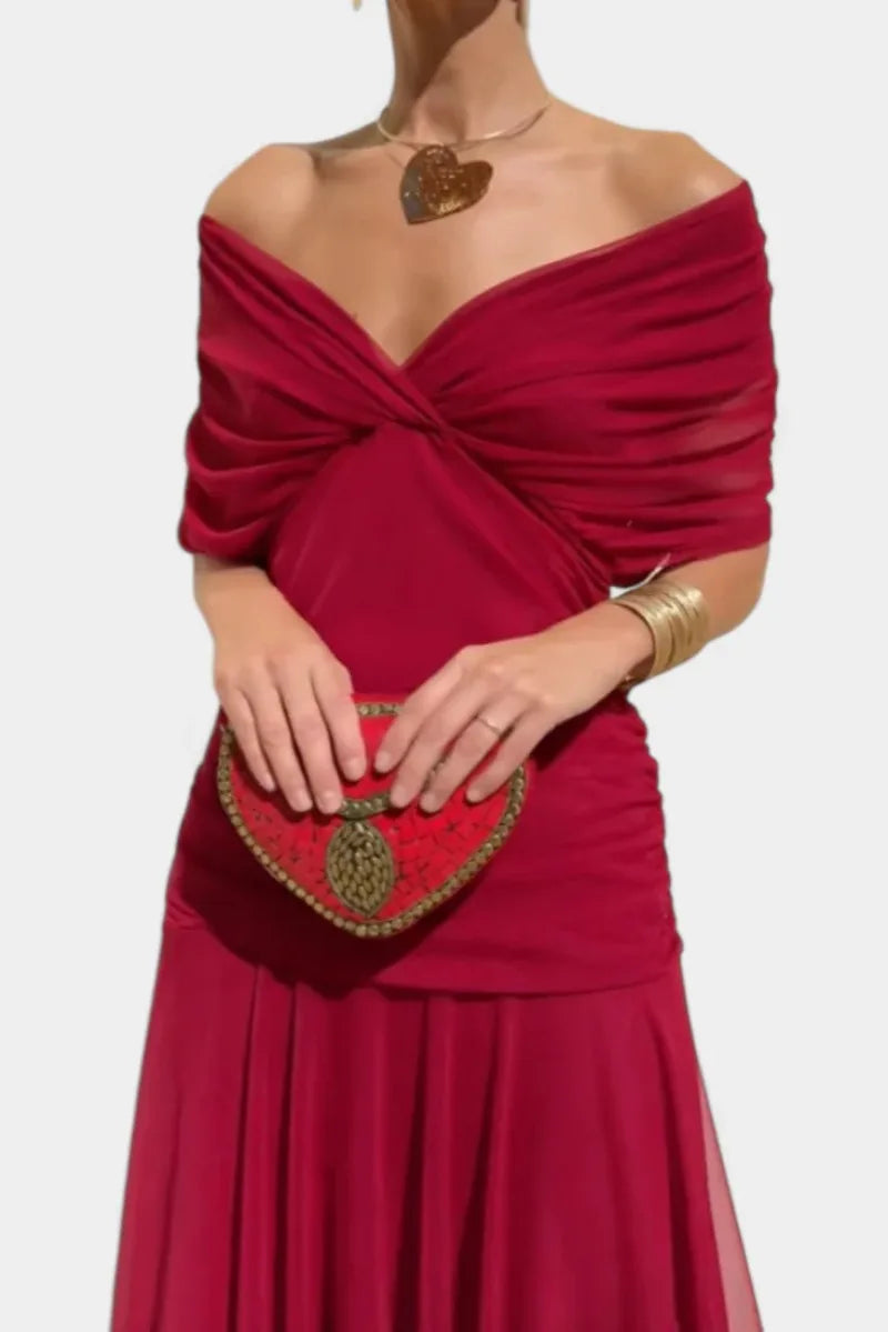 Elena | Vestido Largo Elegante con Escote en V