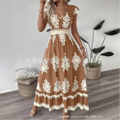 Penélope | Vestido Maxi Barroco con Escote en V