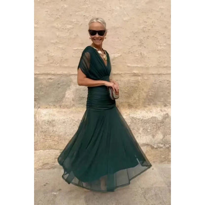Elena | Vestido Largo Elegante con Escote en V