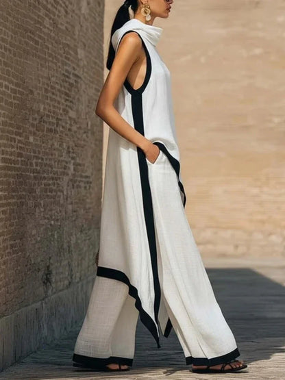 Loreto | Conjunto de Dos Piezas con Ribete en Contraste
