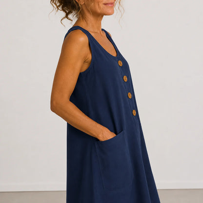 Julia | Vestido de Lino con Botones