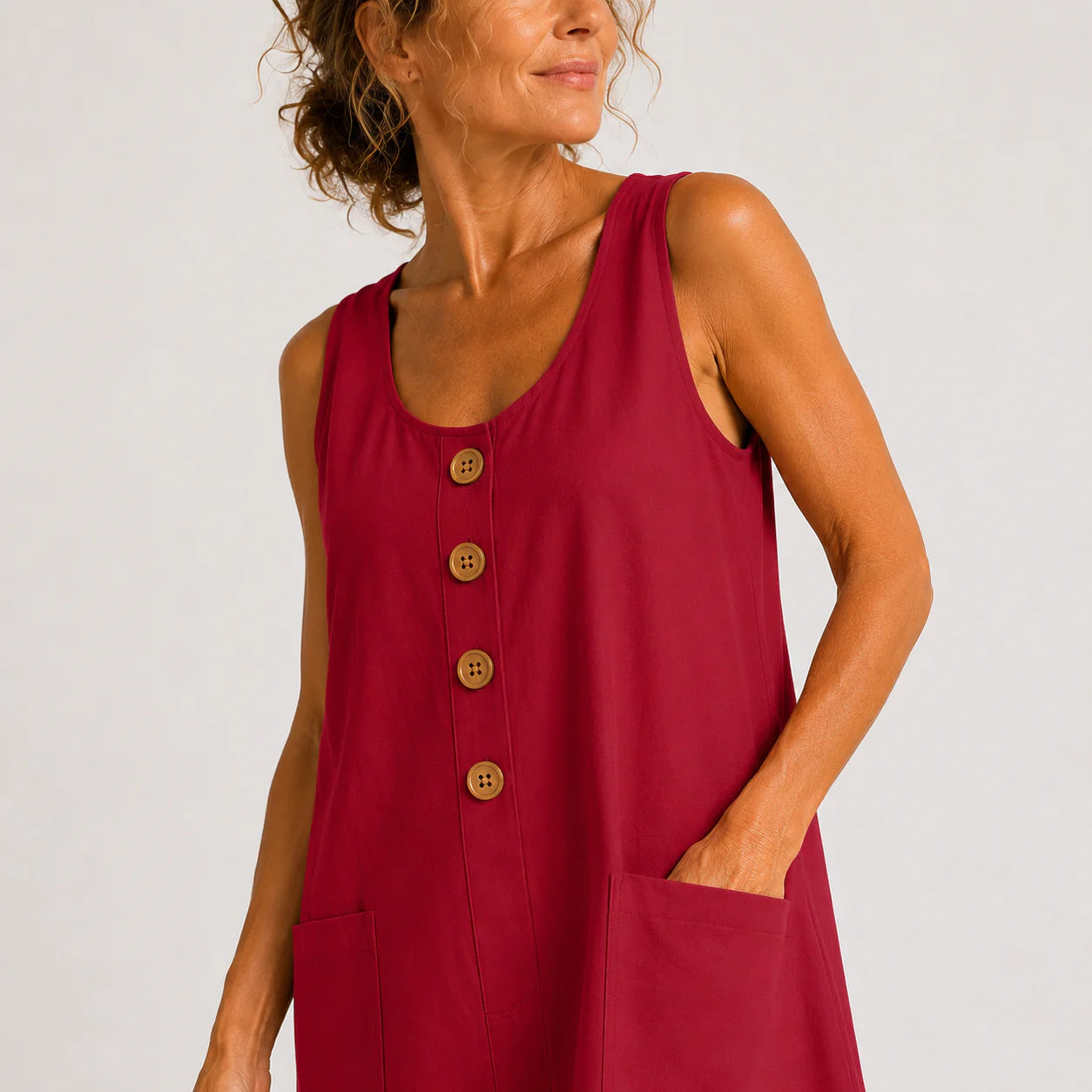 Julia | Vestido de Lino con Botones