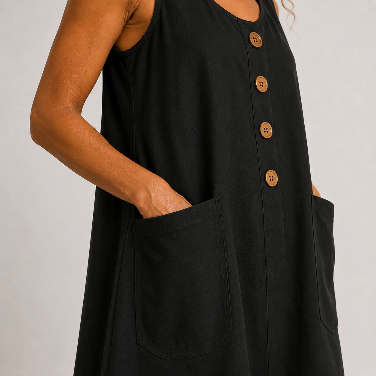 Julia | Vestido de Lino con Botones