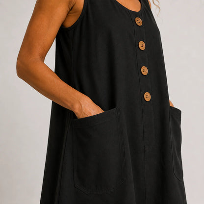 Julia | Vestido de Lino con Botones